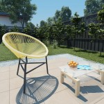 vidaXL Scaun Acapulco de grădină, bej, poliratan vidaXL Scaun Acapulco de grădină, bej, poliratan