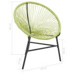 vidaXL Scaun Acapulco de grădină, verde, poliratan vidaXL Scaun Acapulco de grădină, verde, poliratan