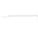 vidaXL Copertină Manual Alb 4,5 × 3 m Metal