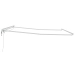 vidaXL Copertină cu Manual Alb 4,5 × 3,5 m Metal