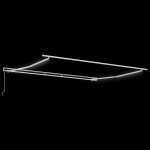 vidaXL Copertină Alb 5 × 3,5 m Metal