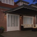 vidaXL Copertină cu Manual Antracit 6 × 3,5 m Metal