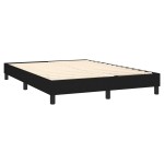 vidaXL Pat cu arcuri, saltea și LED, negru, 140x200 cm, textil vidaXL Pat cu arcuri, saltea și LED, negru, 140x200 cm, textil
