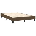 vidaXL Pat cu arcuri, saltea și LED, maro închis, 120x200 cm, textil vidaXL Pat cu arcuri, saltea și LED, maro închis, 120x200 cm, textil