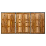 vidaXL Masă de grădină, gri deschis, poliratan și lemn masiv de acacia