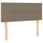 vidaXL Pat cu arcuri, saltea și LED, Gri taupe, 100x200 cm, textil vidaXL Pat cu arcuri, saltea și LED, Gri taupe, 100x200 cm, textil