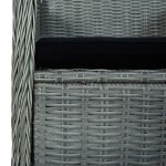 vidaXL Scaune de grădină cu perne, 2 buc., gri deschis, poliratan vidaXL Scaune de grădină cu perne, 2 buc., gri deschis, poliratan