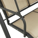 vidaXL Balansoar de grădină cu copertină, antracit și nisipiu vidaXL Balansoar de grădină cu copertină, antracit și nisipiu