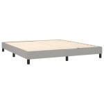 vidaXL Pat cu arcuri, saltea și LED, gri deschis, 180x200 cm, textil