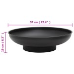 vidaXL Vatră de foc, 57 cm, oțel vidaXL Vatră de foc, 57 cm, oțel