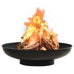 vidaXL Vatră de foc, 80 cm, oțel vidaXL Vatră de foc, 80 cm, oțel