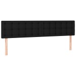 vidaXL Pat cu arcuri, saltea și LED, negru, 200x200 cm, textil