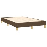 vidaXL Pat cu arcuri, saltea și LED, maro închis, 120x200 cm, textil vidaXL Pat cu arcuri, saltea și LED, maro închis, 120x200 cm, textil