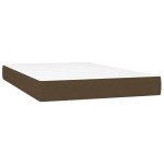 vidaXL Pat cu arcuri, saltea și LED, maro închis, 120x200 cm, textil vidaXL Pat cu arcuri, saltea și LED, maro închis, 120x200 cm, textil