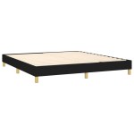 vidaXL Pat cu arcuri, saltea și LED, negru, 180x200 cm, textil
