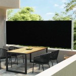 vidaXL Copertină laterală retractabilă de terasă, negru, 600 x 160 cm vidaXL Copertină laterală retractabilă de terasă, negru, 600 x 160 cm