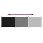 vidaXL Copertină laterală retractabilă de terasă, negru, 600 x 160 cm vidaXL Copertină laterală retractabilă de terasă, negru, 600 x 160 cm