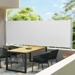 vidaXL Copertină laterală retractabilă de terasă, crem, 600 x 160 cm vidaXL Copertină laterală retractabilă de terasă, crem, 600 x 160 cm