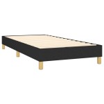 vidaXL Pat cu arcuri, saltea și LED, negru, 90x200 cm, textil