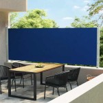 vidaXL Copertină laterală retractabilă de terasă, albastru, 600x160 cm vidaXL Copertină laterală retractabilă de terasă, albastru, 600x160 cm