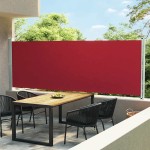 vidaXL Copertină laterală retractabilă de terasă, roșu, 600 x 160 cm vidaXL Copertină laterală retractabilă de terasă, roșu, 600 x 160 cm