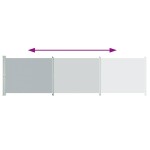 vidaXL Copertină laterală retractabilă de terasă, gri, 600 x 160 cm vidaXL Copertină laterală retractabilă de terasă, gri, 600 x 160 cm