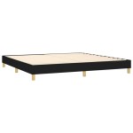 vidaXL Pat cu arcuri, saltea și LED, negru, 200x200 cm, textil