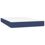 vidaXL Pat cu arcuri, saltea și LED, albastru, 120x200 cm, textil vidaXL Pat cu arcuri, saltea și LED, albastru, 120x200 cm, textil
