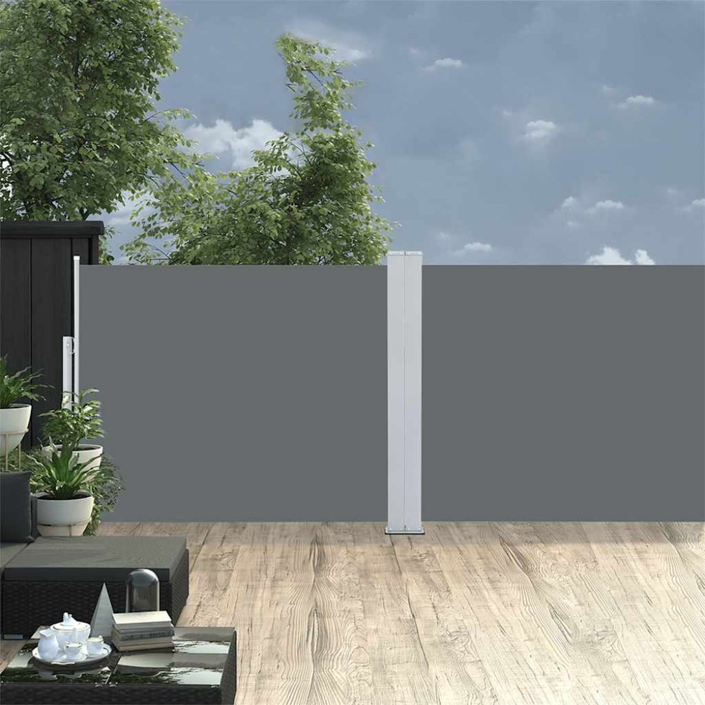 vidaXL Copertină laterală retractabilă de terasă antracit 140x1200 cm