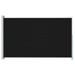 vidaXL Copertină laterală retractabilă de terasă, negru, 180x300 cm vidaXL Copertină laterală retractabilă de terasă, negru, 180x300 cm
