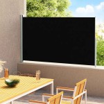 vidaXL Copertină laterală retractabilă de terasă, negru, 180x300 cm vidaXL Copertină laterală retractabilă de terasă, negru, 180x300 cm