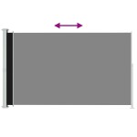 vidaXL Copertină laterală retractabilă de terasă, negru, 180x300 cm vidaXL Copertină laterală retractabilă de terasă, negru, 180x300 cm
