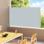 vidaXL Copertină laterală retractabilă de terasă, gri, 180x300 cm vidaXL Copertină laterală retractabilă de terasă, gri, 180x300 cm