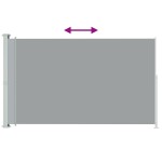 vidaXL Copertină laterală retractabilă de terasă, gri, 180x300 cm vidaXL Copertină laterală retractabilă de terasă, gri, 180x300 cm