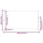 vidaXL Copertină laterală retractabilă de terasă, gri, 180x300 cm vidaXL Copertină laterală retractabilă de terasă, gri, 180x300 cm