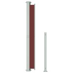 vidaXL Copertină laterală retractabilă de terasă, maro, 180x300 cm vidaXL Copertină laterală retractabilă de terasă, maro, 180x300 cm