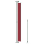 vidaXL Copertină laterală retractabilă de terasă, roșu, 180x300 cm vidaXL Copertină laterală retractabilă de terasă, roșu, 180x300 cm
