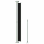 vidaXL Copertină laterală retractabilă de terasă, negru, 180x500 cm vidaXL Copertină laterală retractabilă de terasă, negru, 180x500 cm
