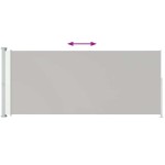 vidaXL Copertină laterală retractabilă de terasă, crem, 180x500 cm vidaXL Copertină laterală retractabilă de terasă, crem, 180x500 cm