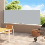 vidaXL Copertină laterală retractabilă de terasă, gri, 180x500 cm vidaXL Copertină laterală retractabilă de terasă, gri, 180x500 cm