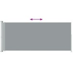 vidaXL Copertină laterală retractabilă de terasă, gri, 180x500 cm vidaXL Copertină laterală retractabilă de terasă, gri, 180x500 cm