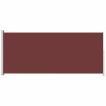 vidaXL Copertină laterală retractabilă de terasă, maro, 180x500 cm vidaXL Copertină laterală retractabilă de terasă, maro, 180x500 cm