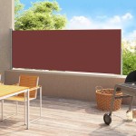 vidaXL Copertină laterală retractabilă de terasă, maro, 180x500 cm vidaXL Copertină laterală retractabilă de terasă, maro, 180x500 cm
