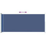 vidaXL Copertină laterală retractabilă de terasă, albastru, 180x500 cm vidaXL Copertină laterală retractabilă de terasă, albastru, 180x500 cm