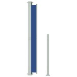 vidaXL Copertină laterală retractabilă de terasă, albastru, 180x500 cm vidaXL Copertină laterală retractabilă de terasă, albastru, 180x500 cm