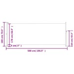 vidaXL Copertină laterală retractabilă de terasă, albastru, 180x500 cm vidaXL Copertină laterală retractabilă de terasă, albastru, 180x500 cm