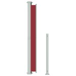 vidaXL Copertină laterală retractabilă de terasă, roșu, 180x500 cm vidaXL Copertină laterală retractabilă de terasă, roșu, 180x500 cm