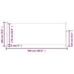 vidaXL Copertină laterală retractabilă de terasă, roșu, 180x500 cm vidaXL Copertină laterală retractabilă de terasă, roșu, 180x500 cm