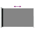 vidaXL Copertină laterală retractabilă de terasă, negru, 200 x 300 cm vidaXL Copertină laterală retractabilă de terasă, negru, 200 x 300 cm