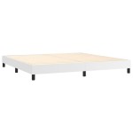 vidaXL Pat cu arcuri, saltea și LED, alb, 200x200 cm, piele ecologică vidaXL Pat cu arcuri, saltea și LED, alb, 200x200 cm, piele ecologică